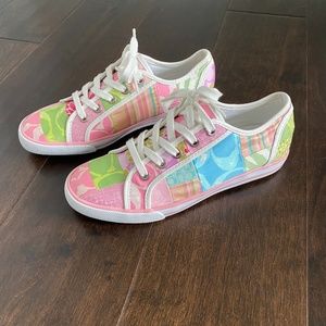 Coach patchwork sneakers (Women's size 6.5)
